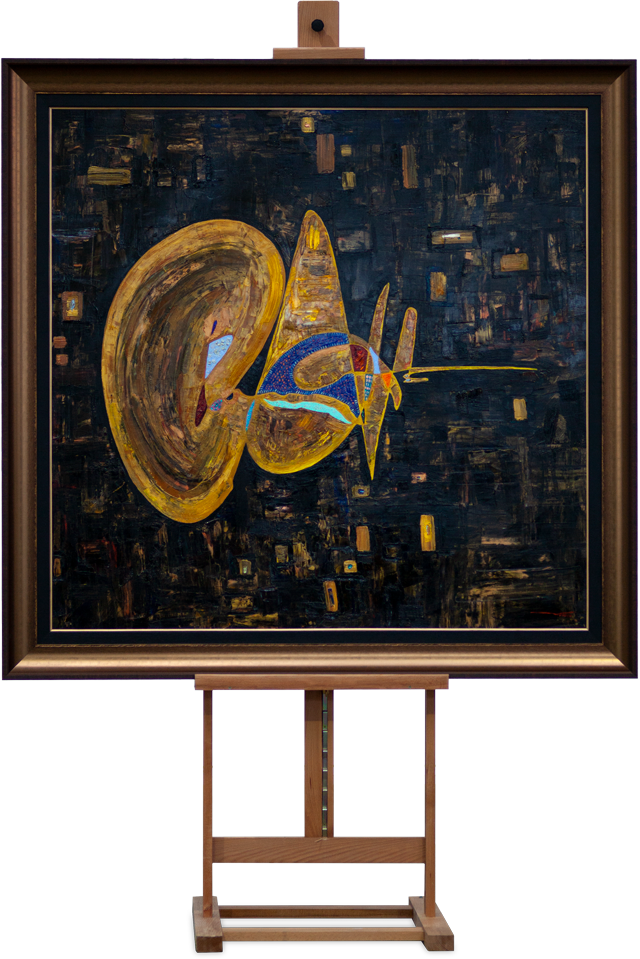Abstract art oil painting The Source Of Life Gheorghe Virtosu