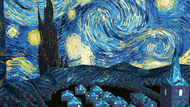 The Starry Night , abstract painting