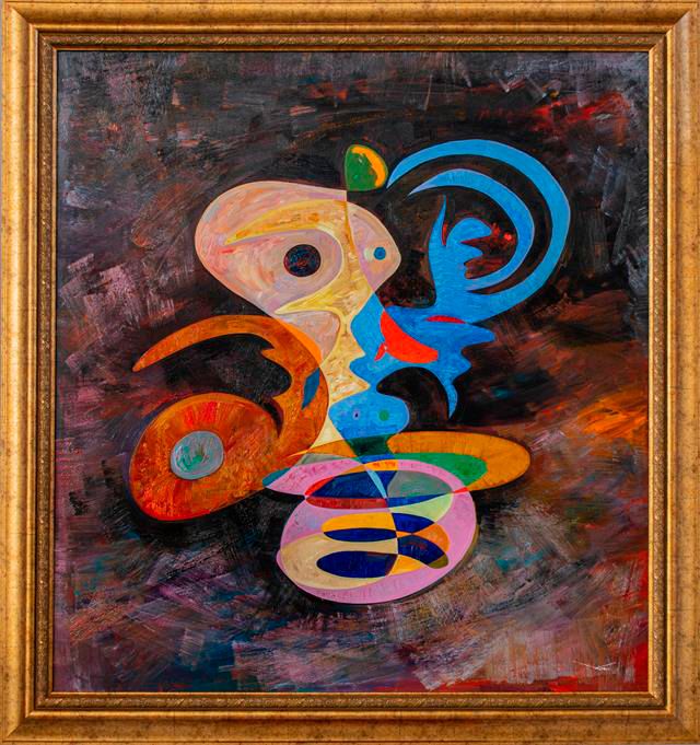 Abstract art oil painting  Adolf Hitler (2015)