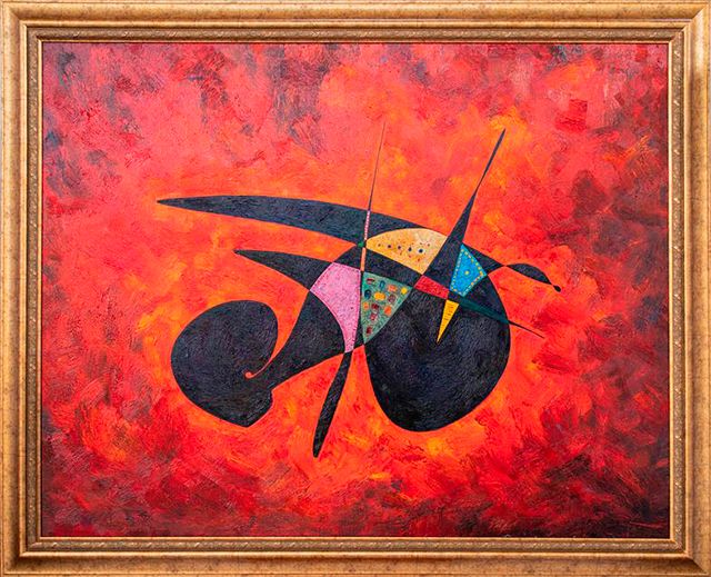 Abstract art oil painting Fatimah Bint Muhammad