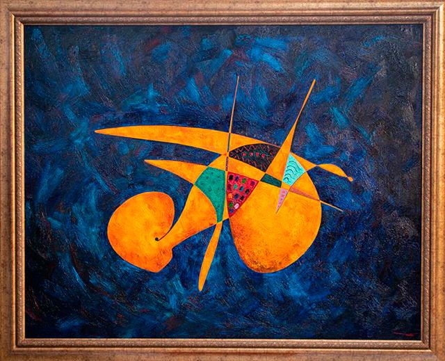 Abstract art oil painting Umm Kulthum Bint Muhammad Gheorghe Virtosu